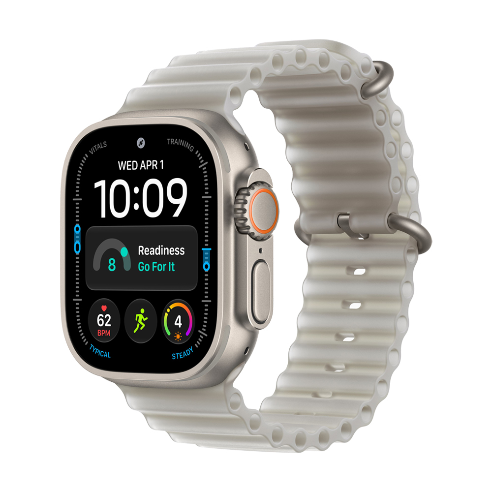 Купить Часы Apple Watch ULTRA 4 49мм «Натуральный титан» | Natural Titanium с «океанским ремешком» Ocean Band в Улан-Удэ - iGenius