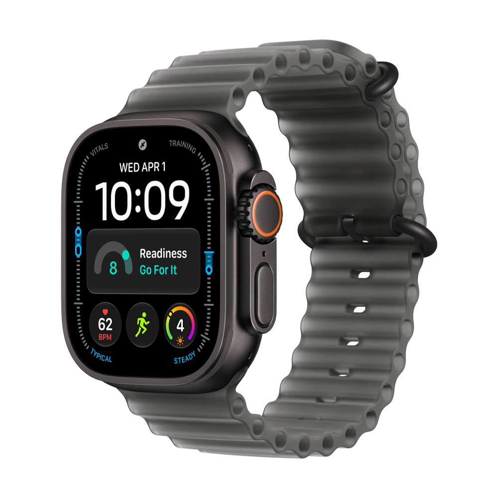Купить Часы Apple Watch ULTRA 4 49мм «Чёрный титан» | Black Titanium с «океанским ремешком» Ocean Band в Улан-Удэ - iGenius